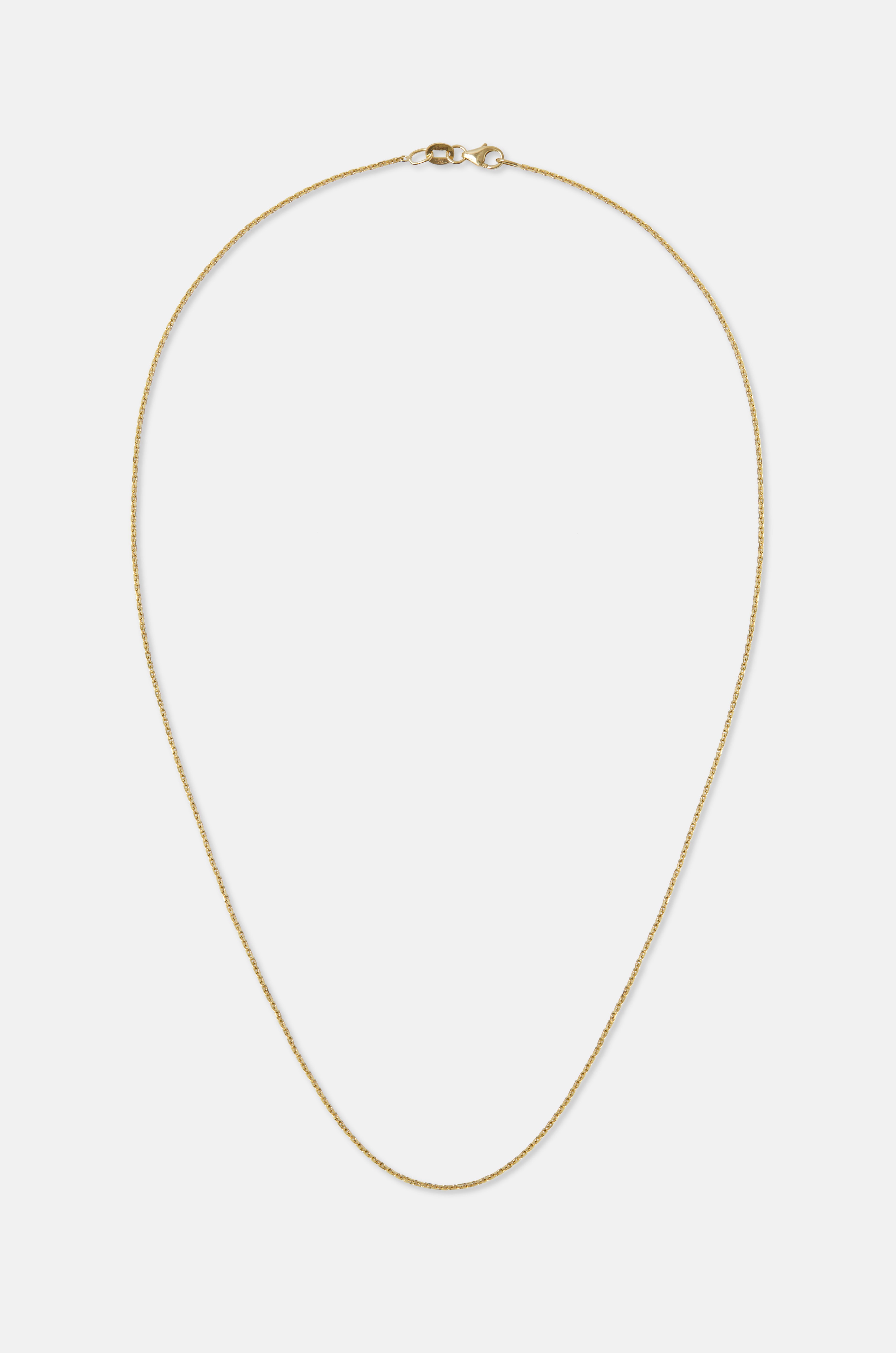 9ct yellow gold diamond cut trace chain