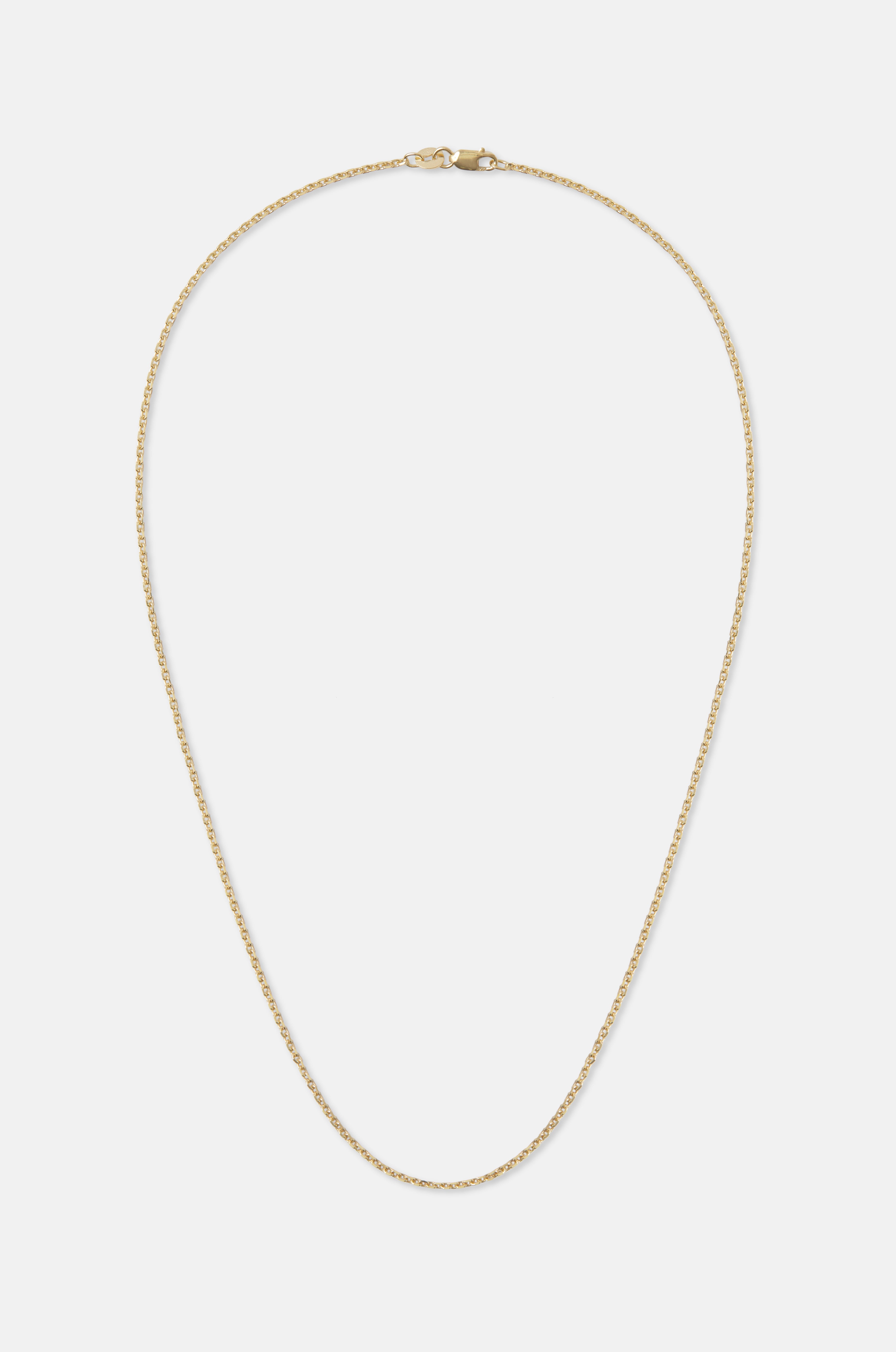 18ct yellow gold diamond cut trace chain