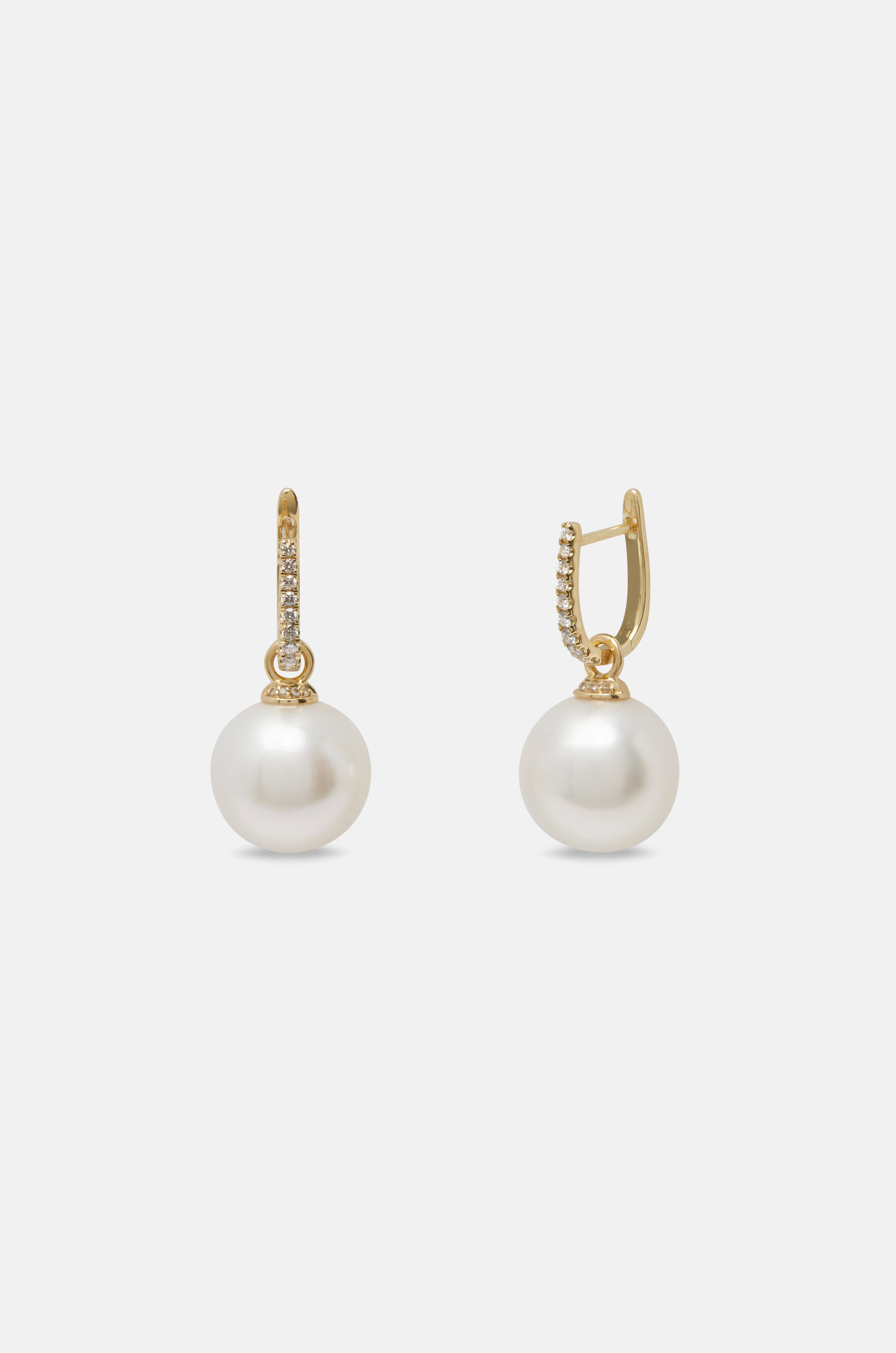 Diamond & South Sea Pearl Earrings