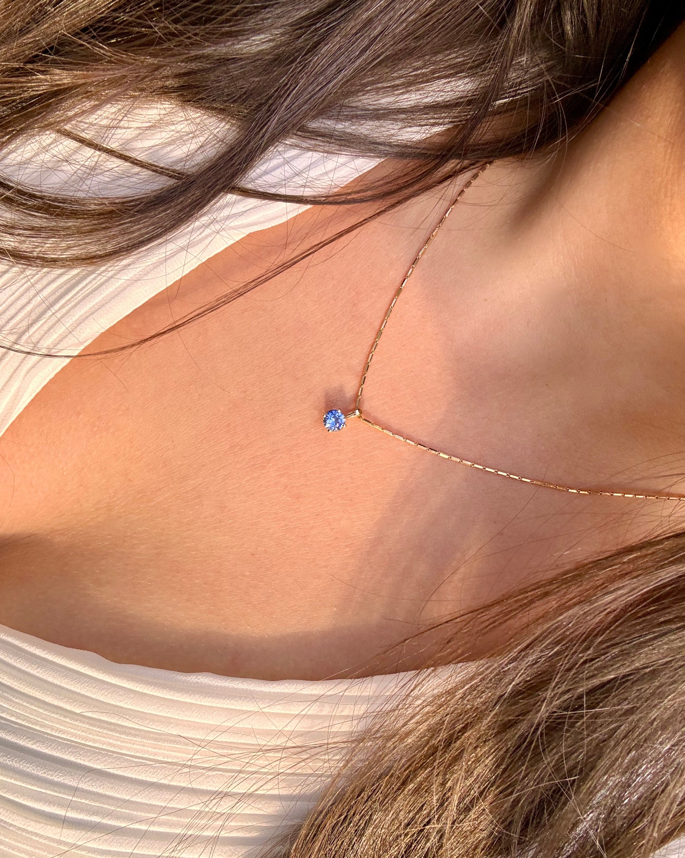 Aegean Blue Sapphire Pendant