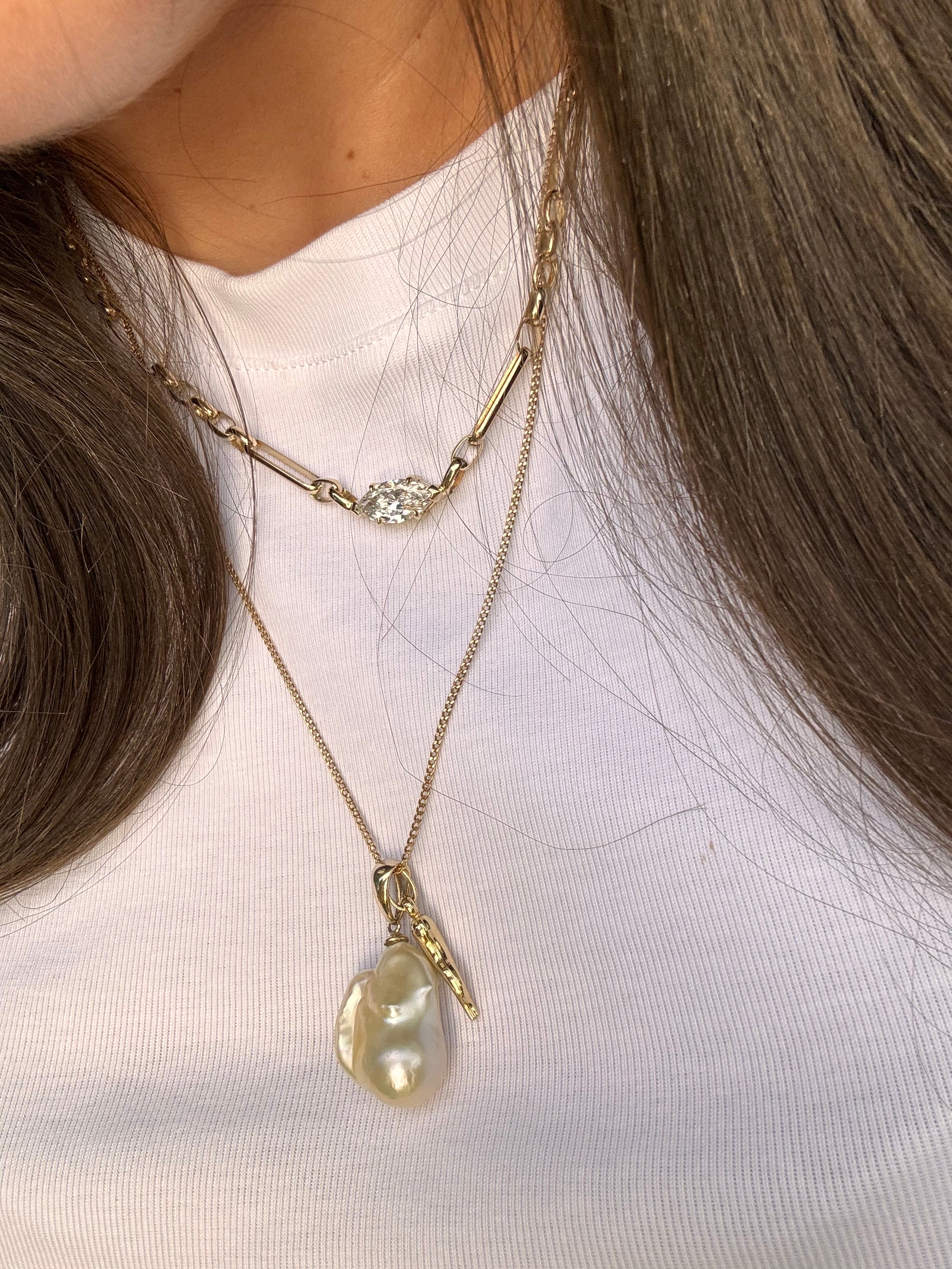 9ct yellow gold Pearl Pendant